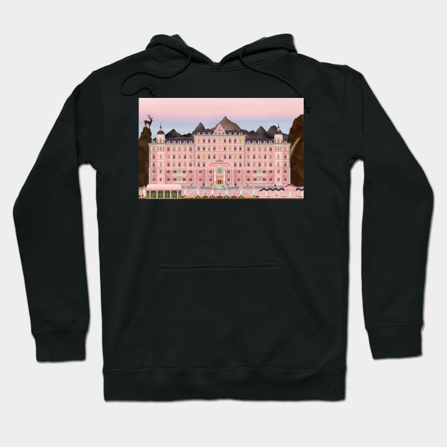 Grand Budapest Hotel Poster Wes Movie rushmore Hoodie by thedoomseed